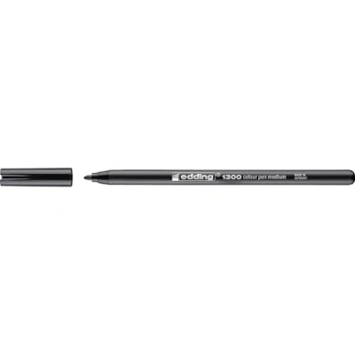 Abbildung von edding 1300 Fasermaler medium schwarz 1 Stift Rundspitze 2 mm Filzstift zum Zeichnen und Schreiben für Schule, Mandala, Bullet Journal