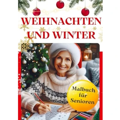 Abbildung von Weihnachten und Winter Malbuch für Senioren