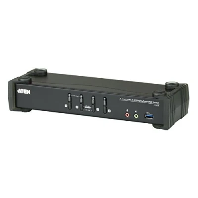 Abbildung von ATEN CS1924 4 Port USB 3.0 4K DisplayPort KVM Switch schwarz