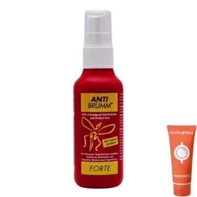 Abbildung von Anti Brumm Forte Pumpspray 1x 75 ml I Insekten Repellent effektiver Schutz gegen Mücken und Zecken DEET Für Fernreisen, Tropen Spar Set plus Pharma Perle give away