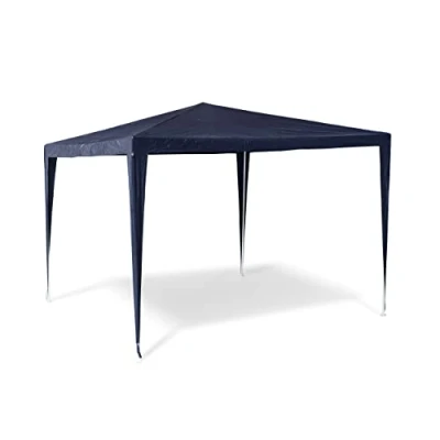 Abbildung von Relaxdays Pavillon Zelt HBT: 2,5 x 3 m Gartenpavillon mit quadratischer Fläche und Dach aus 100% PE Partyzelt für Festival oder Feier Pavilion Stahlgestell Pavillion, blau