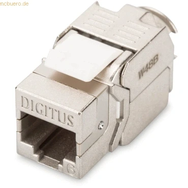 Abbildung von DIGITUS Keystone Modul Cat 6 Geschirmt RJ45 Buchse 250 MHz 1GBase T AWG 26 22 Werkzeuglose Montage, Silber