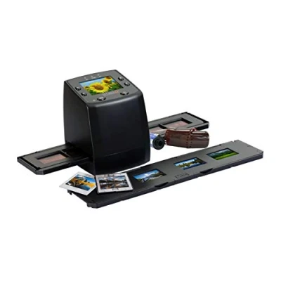 Abbildung von Technaxx DigiScan DS 02 hochauflösend Scanner, Diascanner, Fotoscanner, Diaprojektor für Negativfilme &amp; Diafilme mit 2,4 Zoll TFT Display, USB 2.0