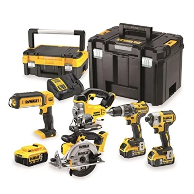 Abbildung von DEWALT Maschinen COMBO SET 18V DCD796 + DCF887 DCS39 DCS331 DCL050) 3x5.0Ah TSTAK DCK551P3T