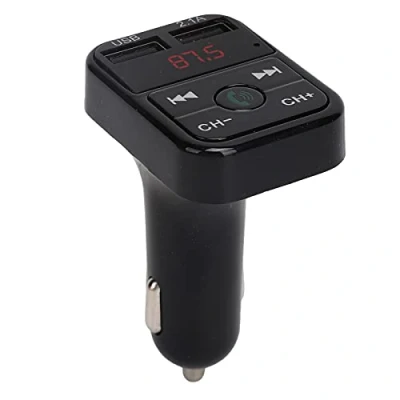 Abbildung von Bluetooth FM Transmitter, Auto MP3 Player V5.0 Autoradio Audio Adapter Transmitter Schnellladegerät Musik Modulator mit LED Bildschirm