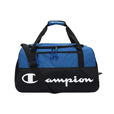 Abbildung von Champion Unisex Velocity Duffel Bag, Einheitsgröße, Surf/Schwarz, Seesack mit Logo
