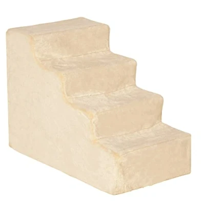Abbildung von Haustiertreppe 4 stufige Hunderampe mit abnehmbarer Bezug Katzentreppe Hundetreppe Tiertreppe Spanpl