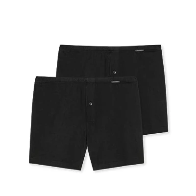 Abbildung von Schiesser 2 PACK Boxershorts, Herren, Größe: 4XL, Schwarz