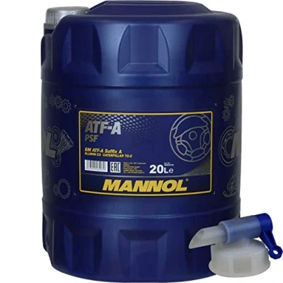 Abbildung von 20 Liter MANNOL Hydrauliköl ATF A PSF Hydraulic Fluid Oil inkl. Auslaufhahn
