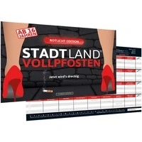 Abbildung von Denkriesen Spiel, STADT LAND VOLLPFOSTEN ROTLICHT EDITION (DinA4 Format)
