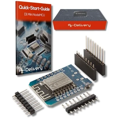 Abbildung von AZDelivery D1 Mini NodeMcu mit ESP8266 12F WLAN Module CH340G Lua kompatibel Arduino inklusive E Book!