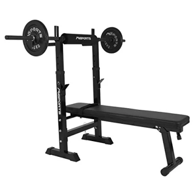 Abbildung von MSports® Hantelbank Multifunktion klappbar Langhantelstangen bis 200 kg