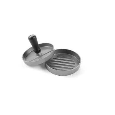 Abbildung von HENDI Hamburgerpresse ø 12 x 8 cm für 11,5 Patties Aluminium Antihaftbeschichtung Kunststoffgriff