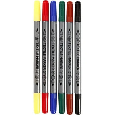 Abbildung von Creativ Company Stoffmarker,6 Stück, Matt transparent;Weiß