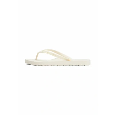 Abbildung von Tommy Hilfiger Textured LOGO Flipflops Badezehentrenner, Damen, Größe: 36, Ivory petal Schuhe