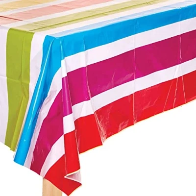 Abbildung von Baker Ross FC997 Abwischbare Regenbogen Tischdecke 1 Stück, Partytischdecke für den Kindergeburtstag