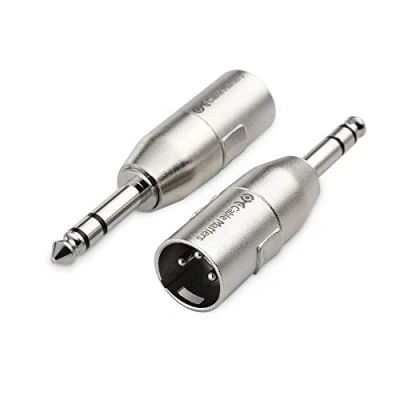 Abbildung von Cable Matters 2er Pack 6,35 mm TRS auf XLR Adapter (TRS Adapter, Klinke Adapter) Stecker