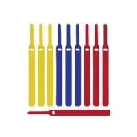 Abbildung von LABEL THE CABLE Klettkabelbinder rot, gelb, blau