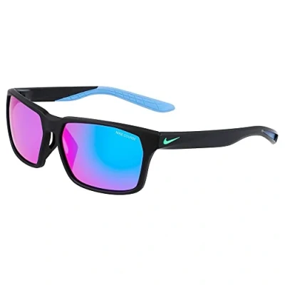 Abbildung von Nike Unisex Maverick Rge Sunglasses, 010 Matte Black Turq mirr, 15