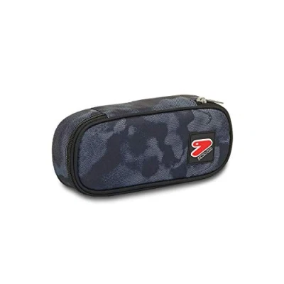 Abbildung von SEVEN Federmäppchen, Mäppchen, Federtasche für Schreibwaren, Mädchen&amp;Jungen, Schule und Gymnasium, Teenager, wolken grau/schwarz, SMOKED CAMO