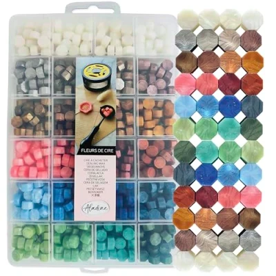 Abbildung von Aladine Wax Flowers Box (24pcs) (72496)