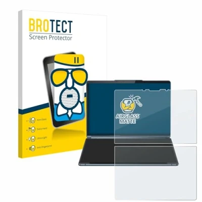 Abbildung von BROTECT Entspiegelungs Schutzglas für Lenovo Yoga Book 9i Gen 9 Schutz Folie Panzerfolie Glas Matt [Extrem Kratzfest 9H, Anti Reflex]