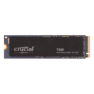 Abbildung von Crucial T500 SSD 500GB PCIe Gen4 NVMe M.2 Interne SSD, bis 7200MB/s, kompatibel mit Laptop und Desktop, Microsoft DirectStorage CT500T500SSD8