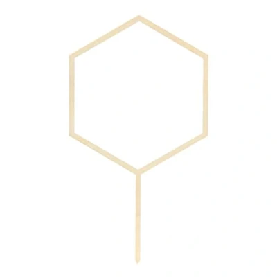 Abbildung von PartyDeco Hexagon Cake Topper aus dem Holz 24cm Geburtstag Party Geburtstagsfeier Geburtstagsparty Event Geburtstagsfest Dekoration Wooden