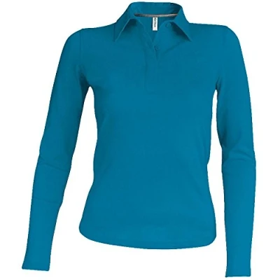 Abbildung von Damen Poloshirt mit langen Ärmeln Kariban