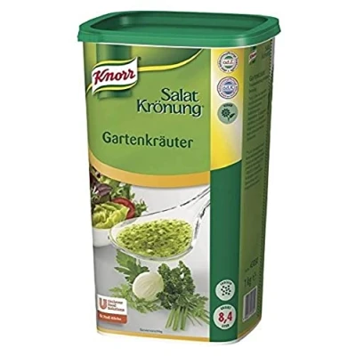 Abbildung von Knorr Salatkrönung Gartenkräuter (Salatdressing einfach zuzubereiten, für flexibel einsetzbare Salatsoßen) 1er Pack (1 x 1 kg)