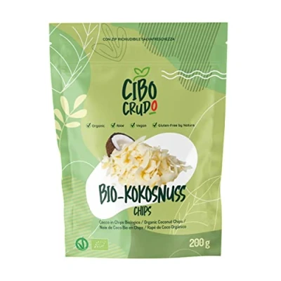 Abbildung von Kokoschips Bio 200g. Dehydriert Ungesüßt und Getrocknet. Coconut Flakes. Kokos Chips Sonne Ausgezeichnet als Snack für Süße Rezepte
