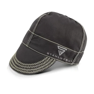 Abbildung von STAHLWERK Schweißhelm Schweißkappe / Schweißermütze Schweißhelm, flammenhemmende Schweißerschutzkleidung zum Schweißen
