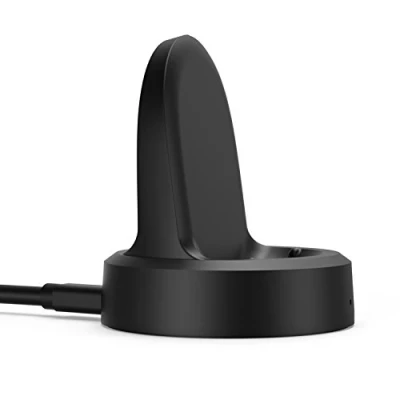 Abbildung von Moko Samsung Gear S3 Ladegeärt Ladestation Charger Dockingstation Charging Plattform Adapter mit Micro USB Kabel für Classic SM R770 / Frontier R760 Smart Watch, Schwarz