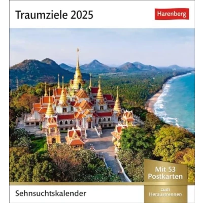 Abbildung von Traumziele Sehnsuchtskalender 2025 Wochenkalender mit 53 Postkarten: Reise Kalender hochwertigen Postkarten der schönsten Reiseziele ... (Sehnsuchtskalender Harenberg)