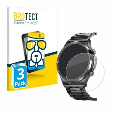 Abbildung von BROTECT Schutzglas für Banlvs Smartwatch 1.39&quot; (3 Stück) Schutzfolie Panzer Folie Glas [Extrem Kratzfest 9H, Anti Fingerprint