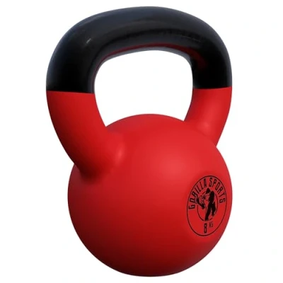 Abbildung von GORILLA SPORTS Kettlebell 2 32 kg Gewichte, Gusseisen, Neopren Kugelhantel, Schwunghantel, (Einzeln / Set), Bodenschonende, Kugelgewicht für Fitness, Gym, Krafttraining