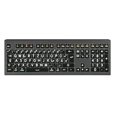 Abbildung von LogicKeyboard XL Print Astra 2 White on Black DE (Mac)