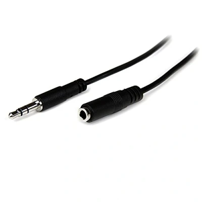 Abbildung von StarTech.com 2m 3,5mm Stereo Klinkenverlängerung / Audio Verlängerungskabel St/Bu Klinkenkabel Verlängerung Schwarz