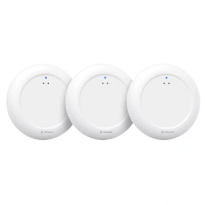 Abbildung von X Sense Wassermelder WLAN, Smarter Wassermelder, mit App Warnungen（nur 2.4Ghz）, wasserdicht nach IP67, Funk Wassersensor für Küche, Bad, Keller, SBS50 Basisstation erforderlich, SWS0A, 3er Set
