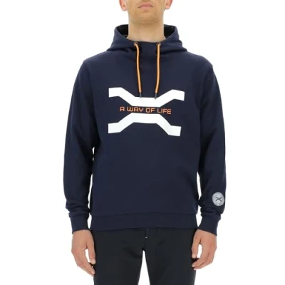 Abbildung von JEEP O102930 A928 XP Herren Kapuzen Sweatshirt Großer Aufdruck Xtreme Performance Symbol A Way of Life JX23A Night Blue S
