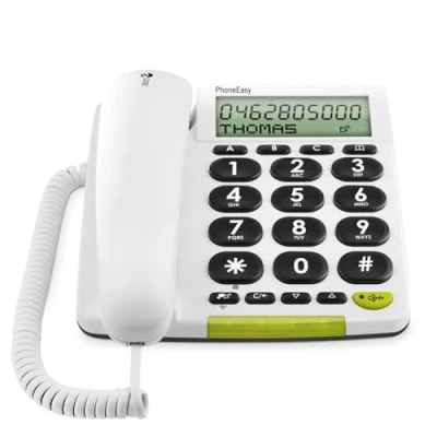 Abbildung von Doro PhoneEasy 312cs Seniorentelefon, Schnurgebundenes Großtastentelefon mit großem Display, lauter Rufton, Freisprechfunktion, Hörgerätekompatibel