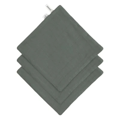 Abbildung von LÄSSIG Baby Musselin Waschlappen 3er Set/Muslin/Terry Washcloth Set 3 pcs petrol green