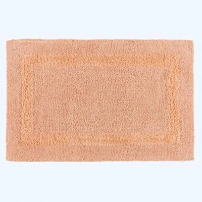Abbildung von Homescapes Premium Badematte apricot, Badvorleger 50x80 cm, Badteppich Baumwolle mit Wende Design