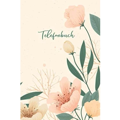 Abbildung von Telefonbuch: Adressbuchlein und Kontaktbuch, 400+ Kontakte Kontaktbuch mit A Z Register Telefon &amp; Adressbuch für Persönliche Berufliche Blumen Design