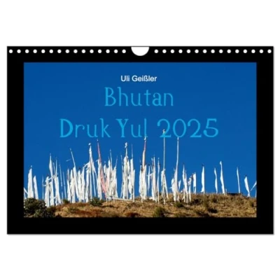 Abbildung von Bhutan Druk Yul 2025 (Wandkalender DIN A4 quer), CALVENDO Monatskalender