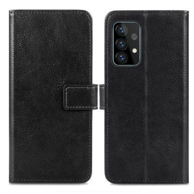 Abbildung von Samsung Galaxy A52 (5G) Hülle Kunstleder iMoshion Klapphülle Handyhülle Schwarz
