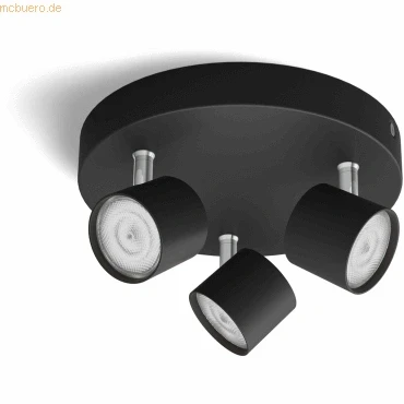 Abbildung von Signify Philips Star Spot 3 flg. schwarz 1500lm