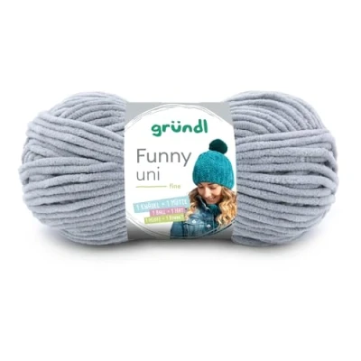Abbildung von Gründl Funny Chenille Wolle uni einfarbig zum Stricken Häkeln, Chenillegarn Häkelwolle, 120,00 m (Chenillewolle, Flauschgarn, Kuschelwolle), weich und pflegeleicht