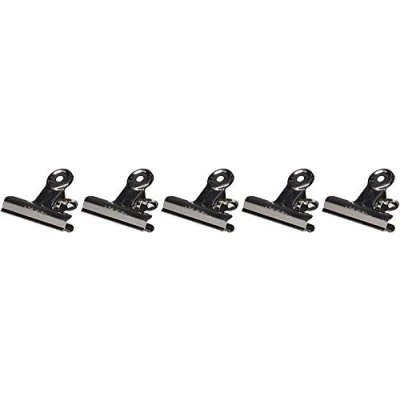 Abbildung von MAUL Papierklemmer MAULstandard aus Metall (5 Stück), Klemmer mit breitem Verschlussclip 7 cm und Klemmweite 2 cm, Gadget für Haushalt, Küche Büro, geeignet DIY Projekte, Silber