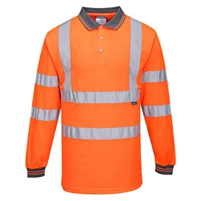 Abbildung von Portwest Unisex Hi Vis Sicherheits Arbeitskleidung, langärmelig, 5XL, Orange, XXXXX Large